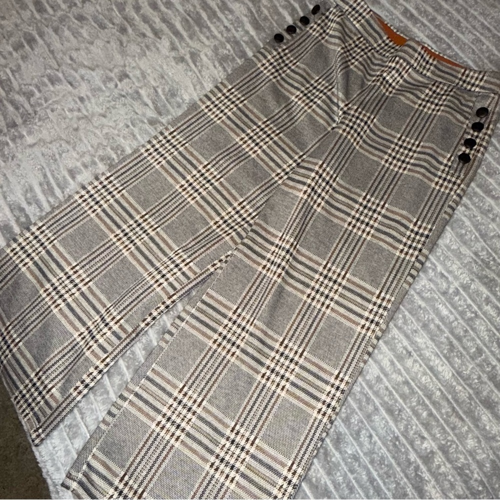 Cato Plaid Wide Leg Pants